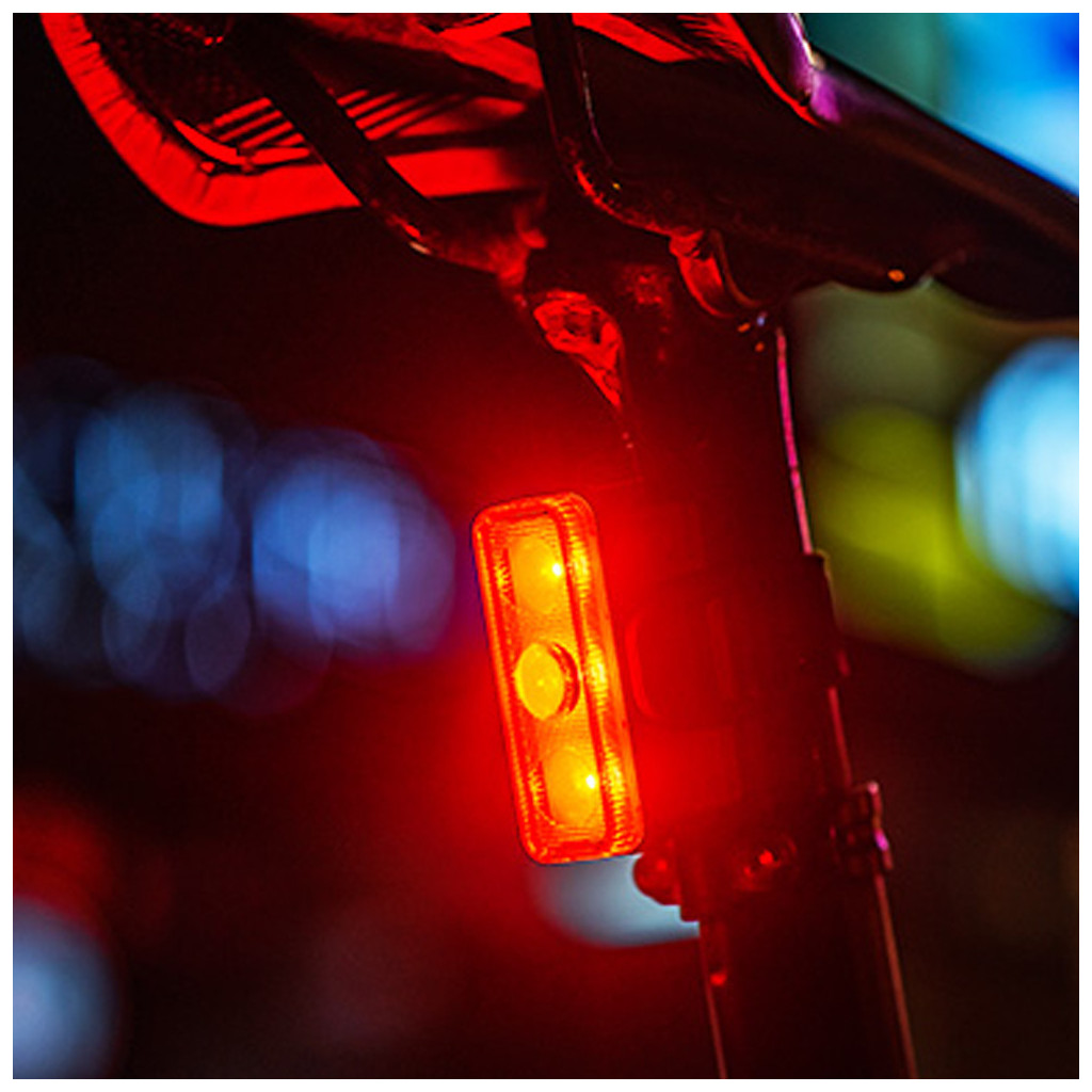 Lot éclairage Avant/arrière T'nB Urban Moov – LED Blanc 80Lm / Rouge 40Lm, Piles AAA, Fixation Guidon/selle