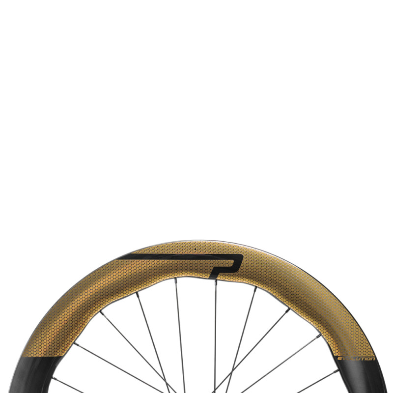 Roues velo route Princeton Wake 6560 Evolution Disc Tubeless Ready Moyeux Tactic Racing TR01 Coloris or Compatibilite cassette Campagnolo N3W