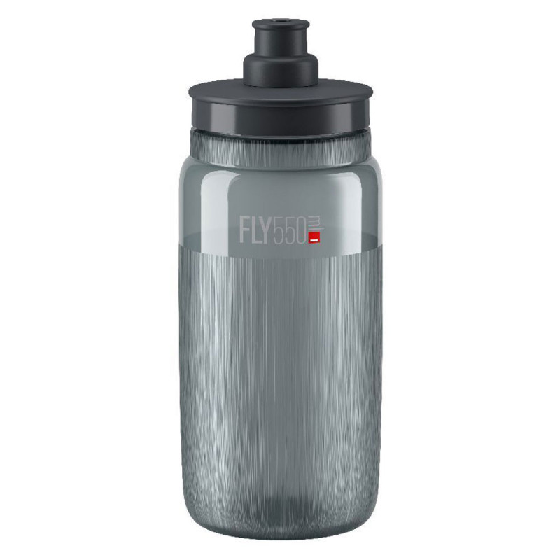 Bidon vélo Elite Fly Tex 550ml Coloris fumé, Contenance 550 ml