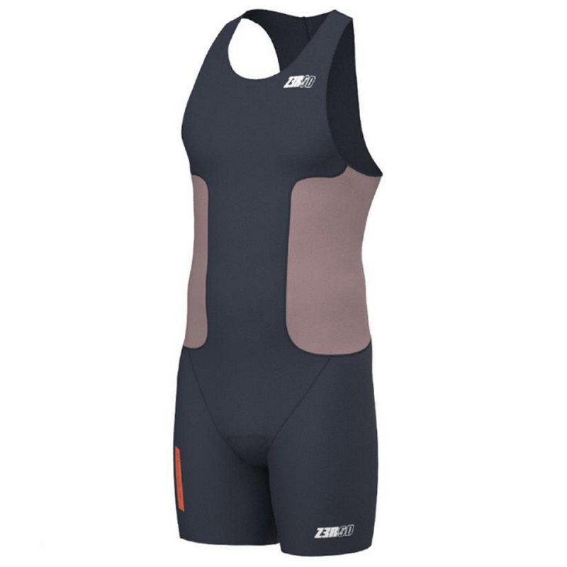 Combinaison Triathlon Homme FFFF & OLFEH - Manches Courtes - 3 Poches - Avec Coussin Gel - Pour Vélo, Course, Natation