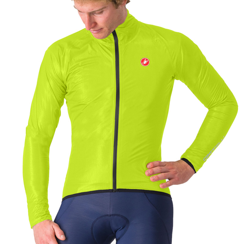 Photo Veste vélo imperméable Castelli Squall Shell 2027 jaune fluo XL