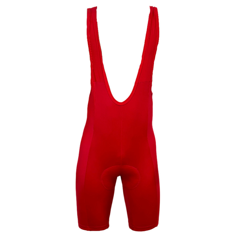 Photo Cuissard vélo court homme Biemme avec bretelles M rouge fluo