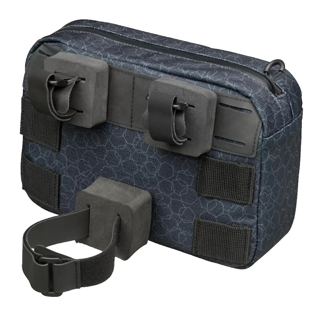 Sacoche De Guidon Vélo 20x10 Cm - Noir, 2,5 L, Imperméable, Fixation Velcro 3 Points, Bande Réfléchissante, Bandoulière Incluse - VTT, Route