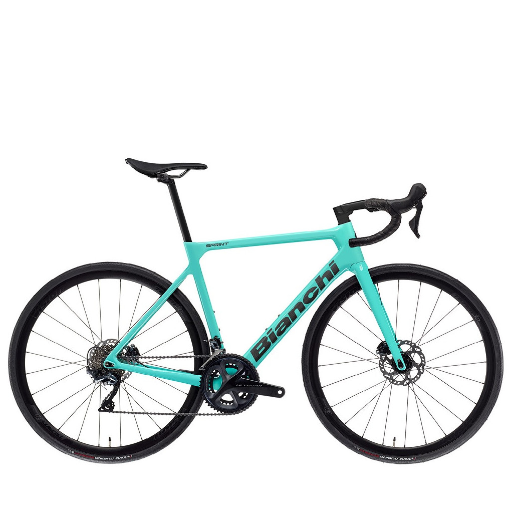 Vélo route Bianchi Sprint ICR Shimano 105 Di2 12v SX Céleste Black