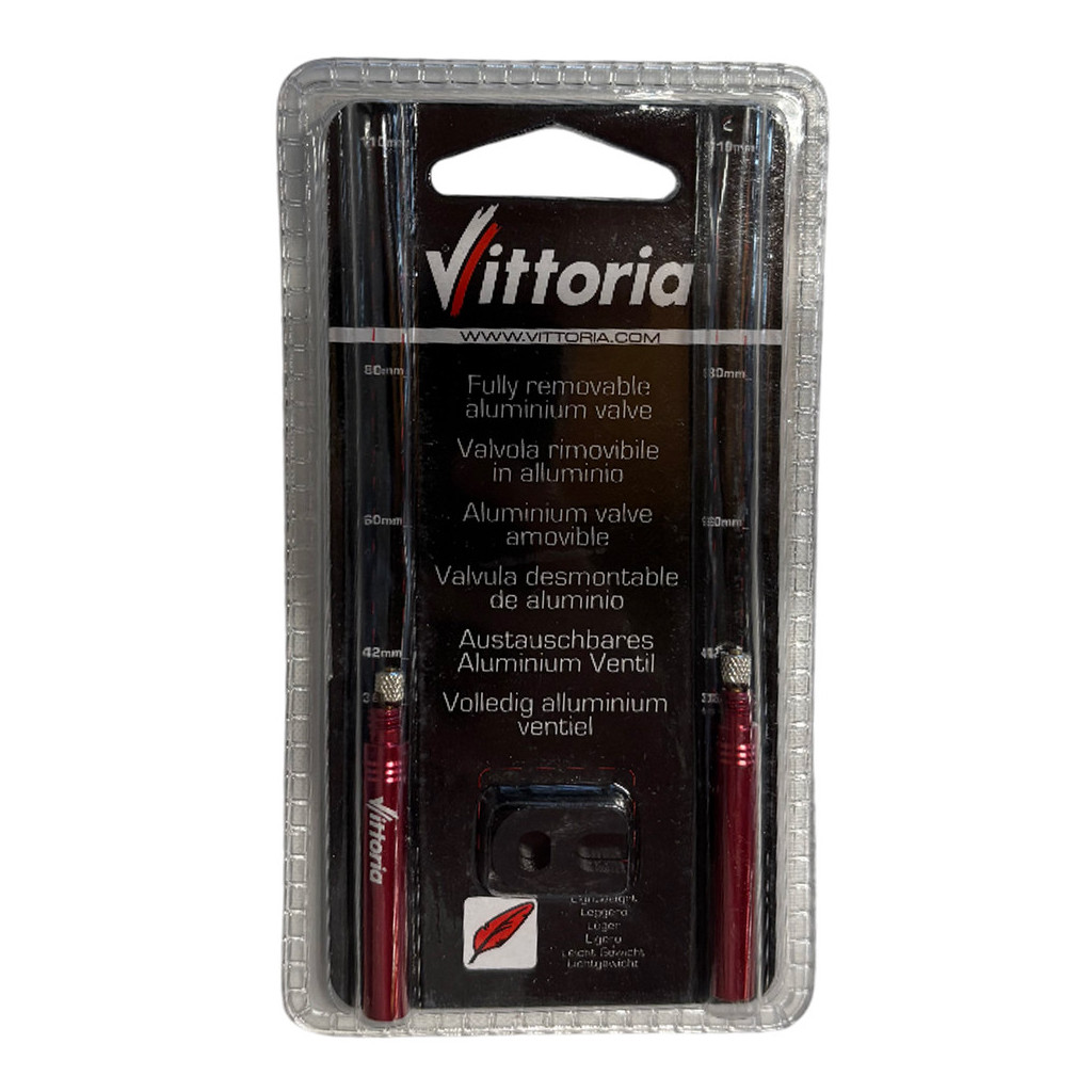 Prolongateurs De Valve KCNC 50mm – Lot De 2 – Rouges – Ultra-légers En AL 6061 Pour Roues Carbone