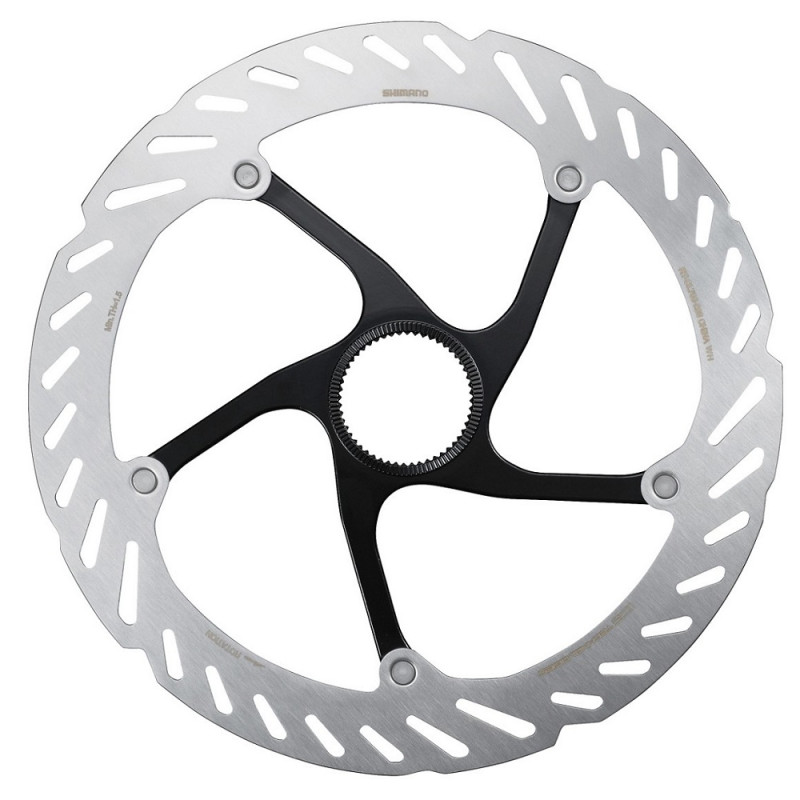 Photo Disque de frein vélo route et VTT Shimano RT-CL700 avec écrou serrage interne 203mm