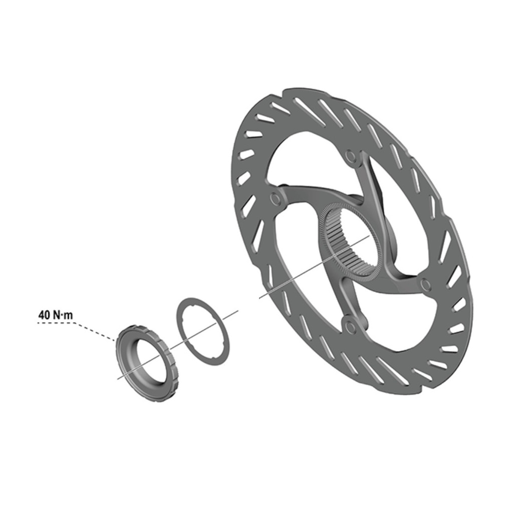 Rotor De Frein Flottant Yongness 180mm Noir Pour VTT Vélo - Avec 6 Boulons, Haute Performance