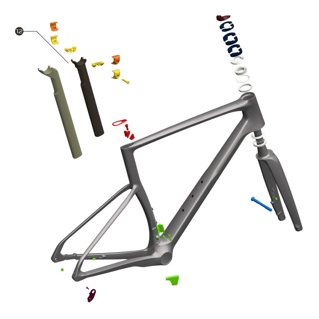 Tige De Selle Carbone Décalée S5 0° Pour Vélo - Diamètre 31.6mm, Longueur 400mm, Limite 120kg, Neuf
