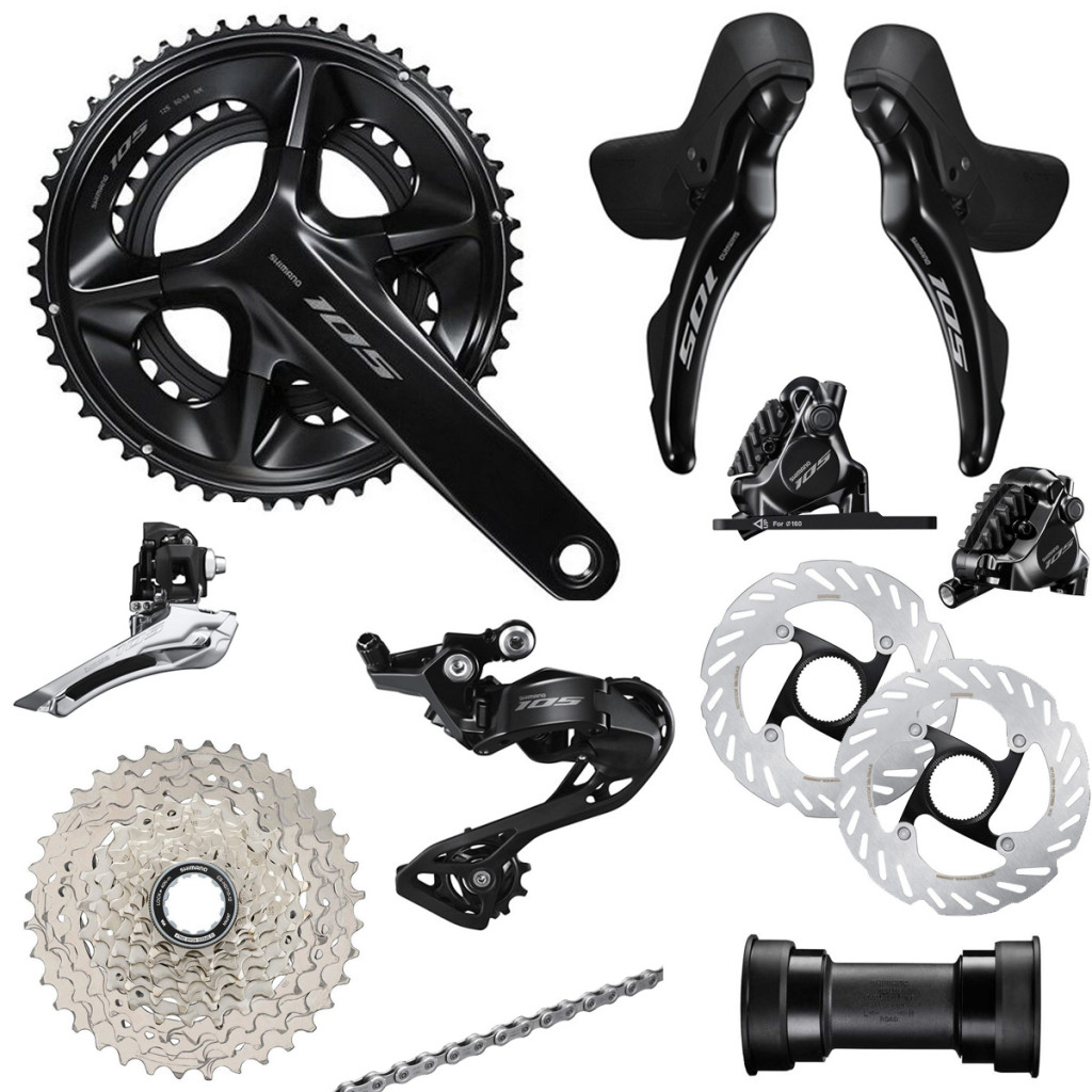 Manivelle Shimano 105 FC-R7100 12 Vitesses - Longueur 160mm, Noir, Sans Plateaux - Neuf Pour Route/cyclocross