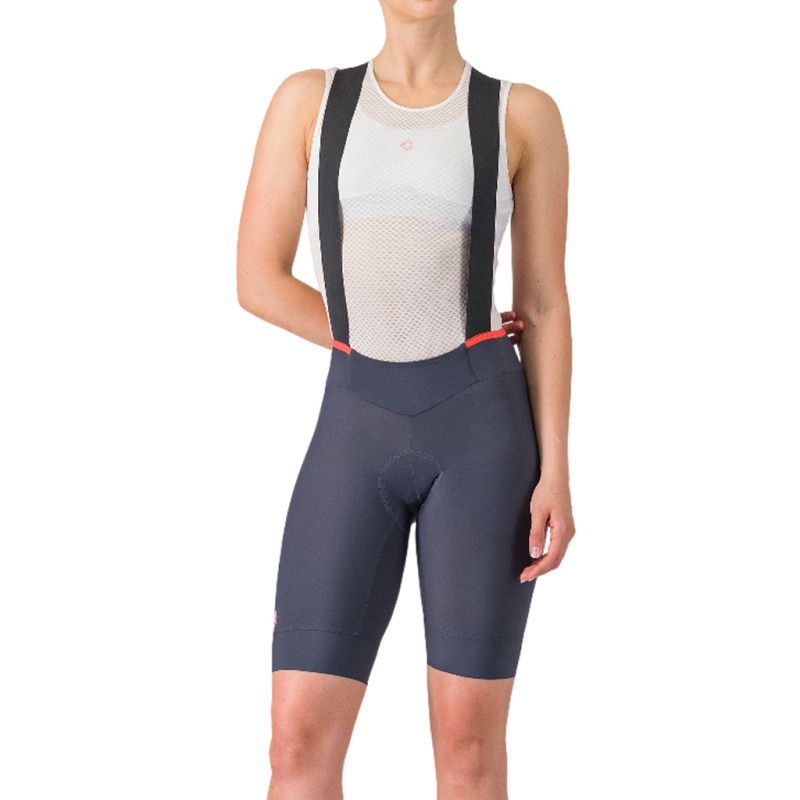 Photo Cuissard vélo court femme à bretelles Castelli Prima 2 DT 2026 bleu foncé M