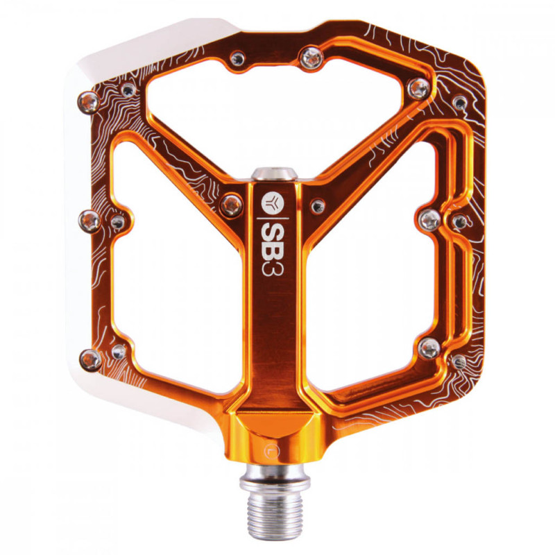Photo Pédales plates VTT SB3 Spectrum Aluminium orange