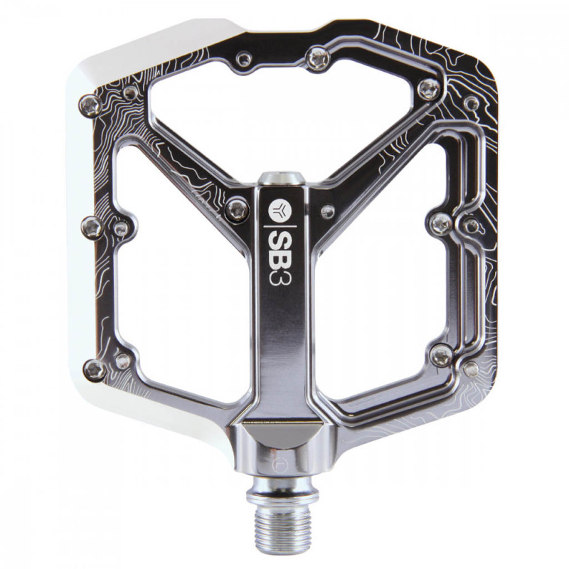 Photo Pédales plates VTT SB3 Spectrum Aluminium argent