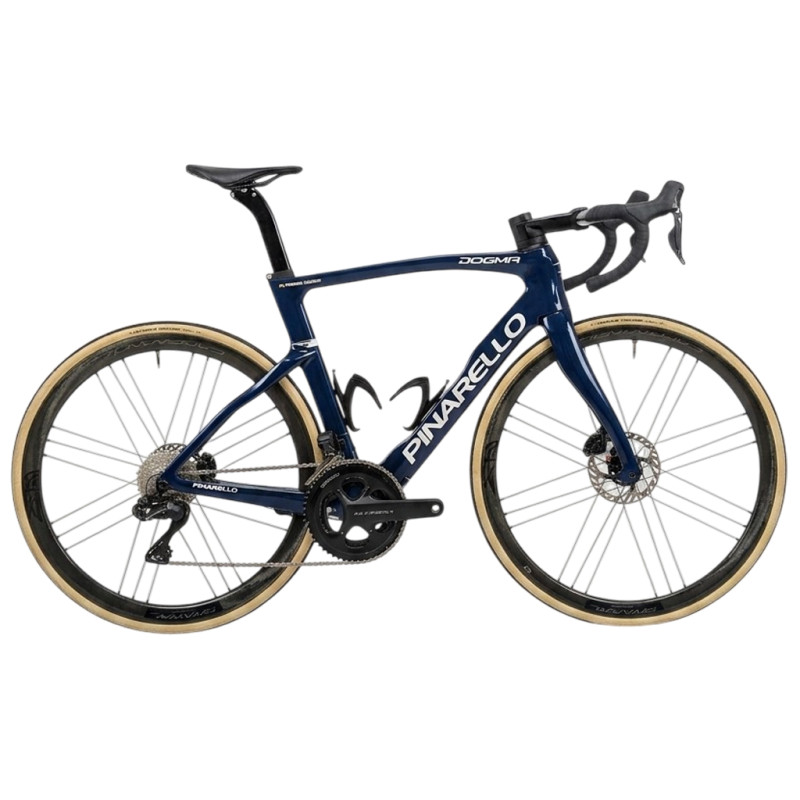Vélo Route Reconditionné Pinarello Dogma F Shimano Ultegra Di2 12V Campagnolo Shamal Carbone 55 Bleu Marine Freinage Disque