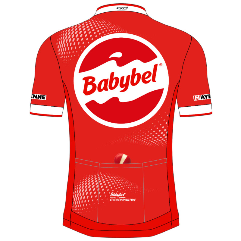 Photo Maillot vélo manches courtes Ekoï Cyclosportive Babybel 2026 L rouge