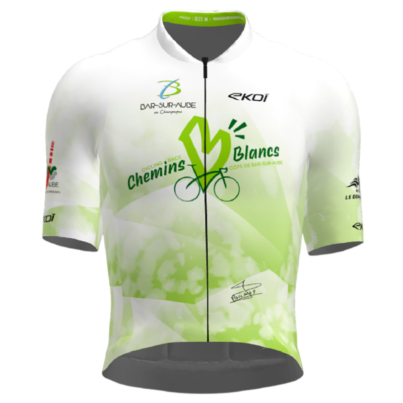 Photo Maillot vélo manches courtes Ekoï Cyclosportive Bar-sur-Aube 2026 L vert clair