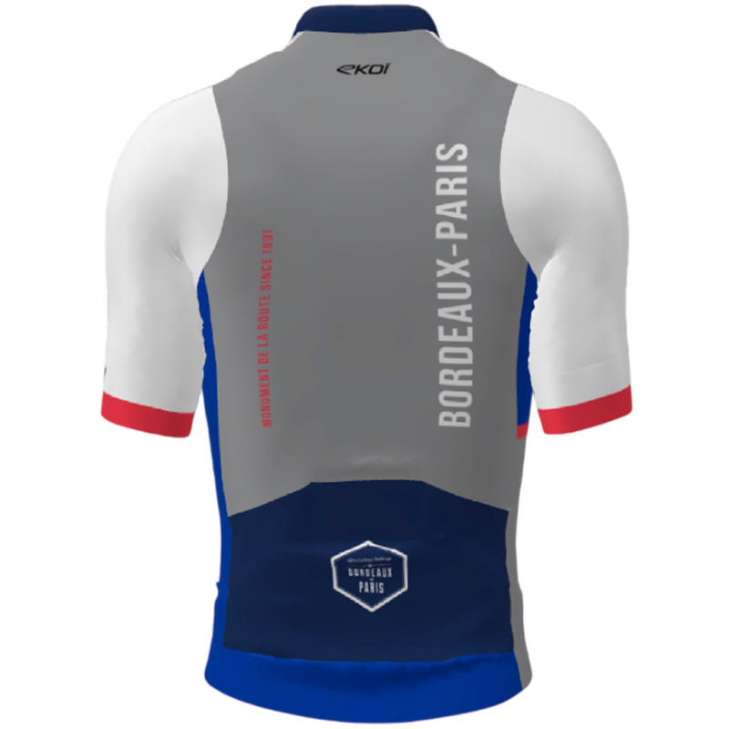 Photo Maillot vélo manches courtes Ekoï Cyclosportive Bordeaux-Paris 2026 blanc L