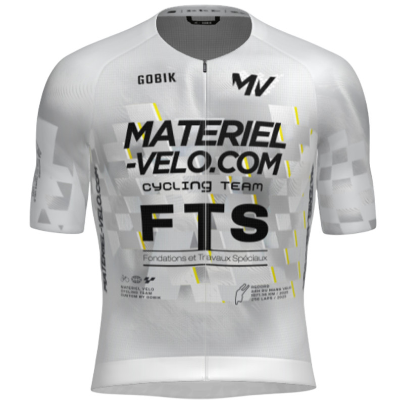 Photo Maillot vélo manches courtes Gobik CX Pro 4.0 Materiel-velo.com 24 Heures Vélo White 2026 blanc L