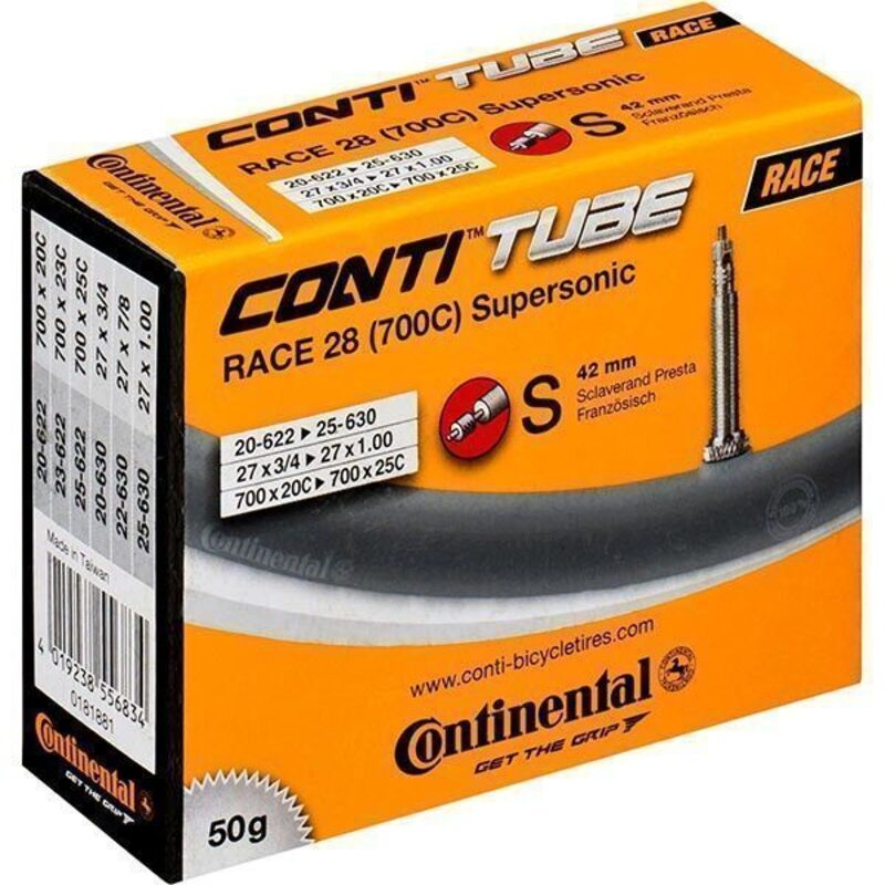 Chambre à air Route Continental Race 700x20-25C valve Presta (42mm) avec  obus démontable - Roue et pneu vélo sur La Bécanerie