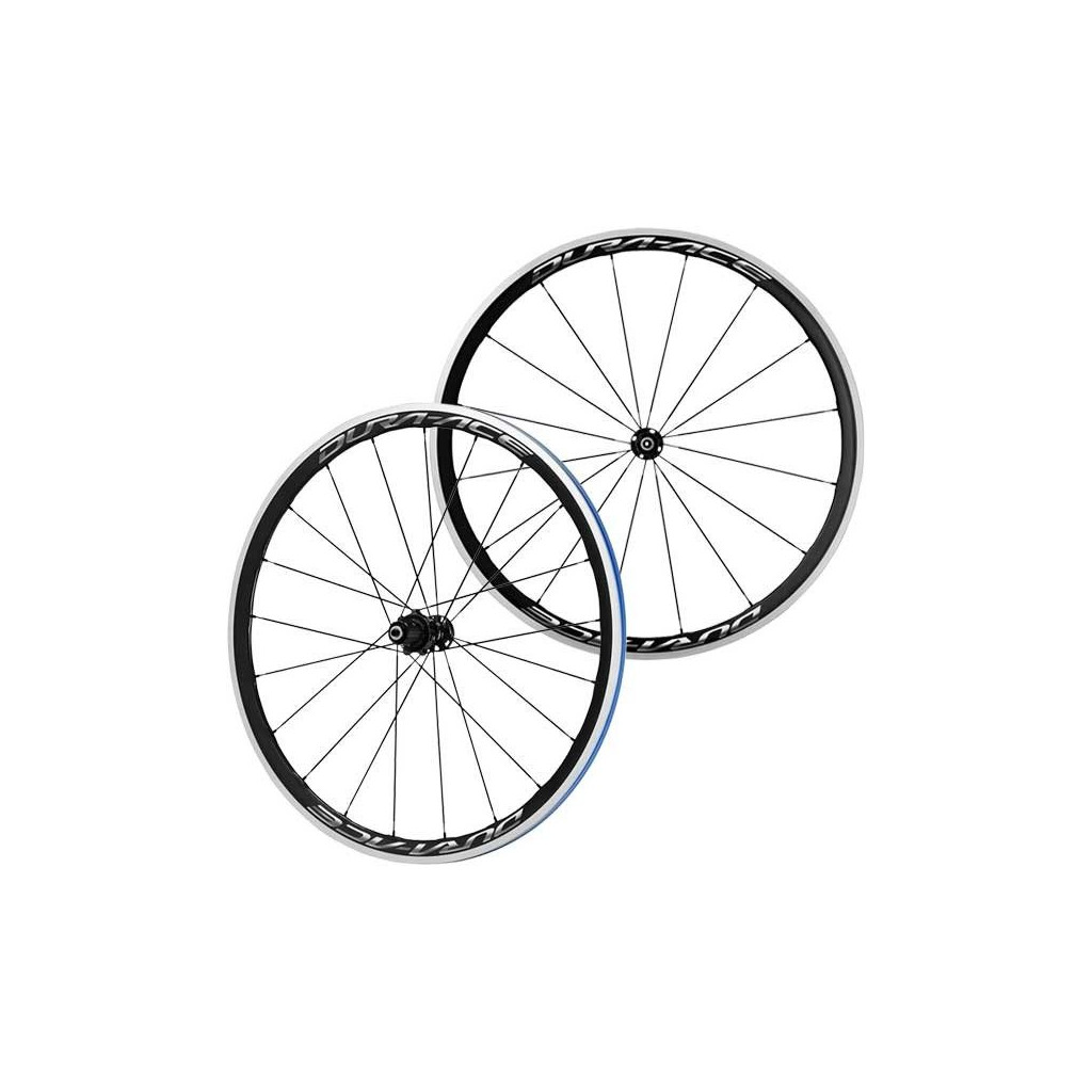 Paire De Roues Carbone Shimano DURA-ACE WH-R9100-C40-TU - Tubulaires 700C - Frein Sur Jante - Compatible 11/12 Vitesses