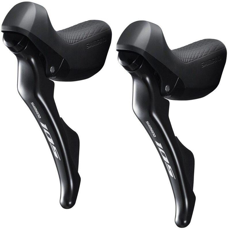 Poignées vélo route Shimano 105 R7000 11v double plateau noir