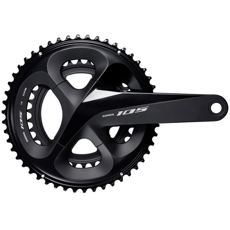 Pédalier vélo route Shimano 105 11v R7000 noir Pédalier vélo route Shimano 105 11v R7000 noir