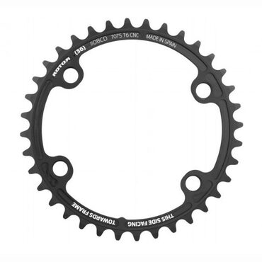 Plateau vélo route interne Rotor noQ rond pour pédalier Aldhu, Shimano R8000 et R9100