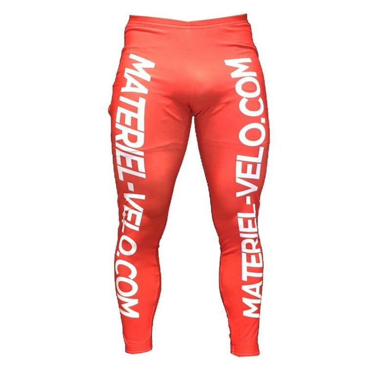 Photo Collant cuissard vélo d'échauffement zippé Jollywear Materiel-velo.com blanc L rouge