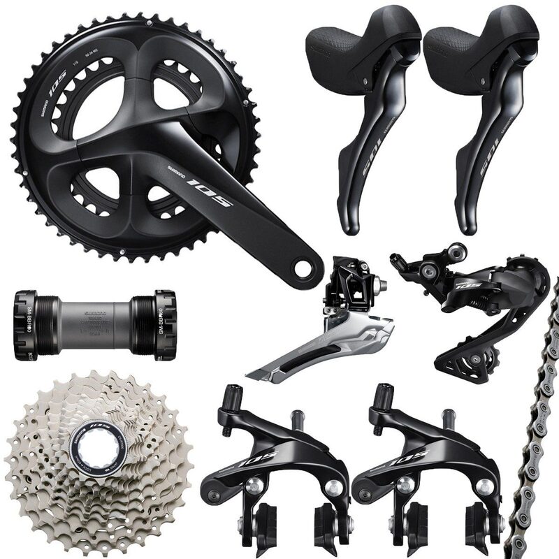 Groupe complet vélo route Shimano 105 R7000 2x11v noir