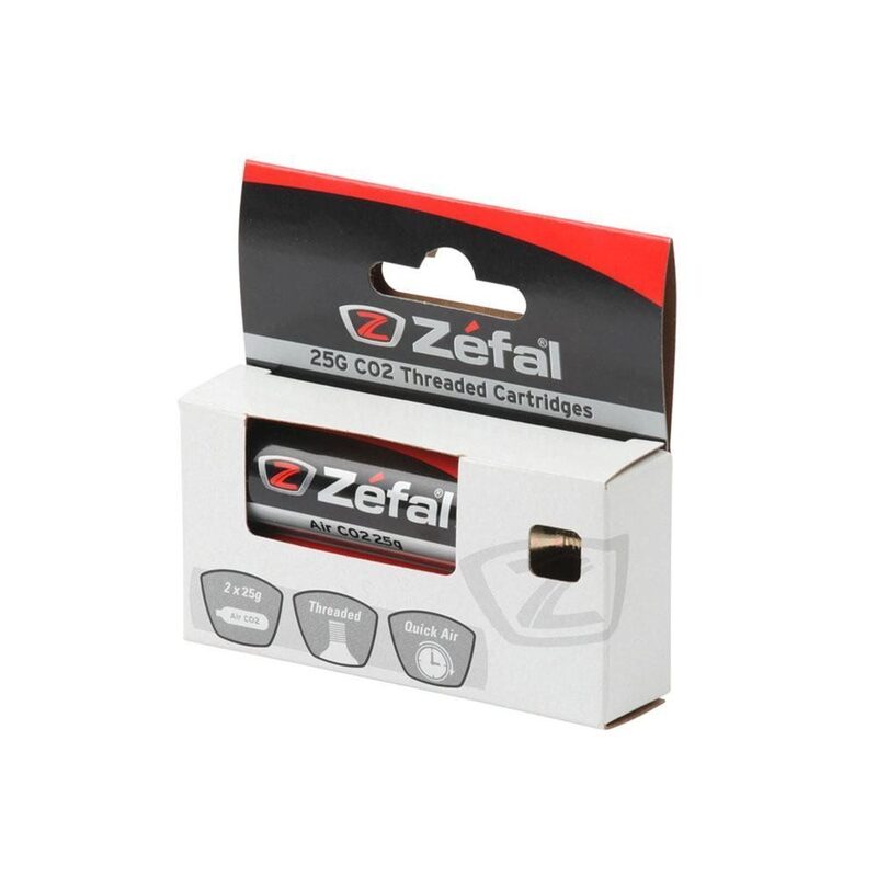 Lot de 2 cartouches CO2 Zéfal filetées 25 grammes