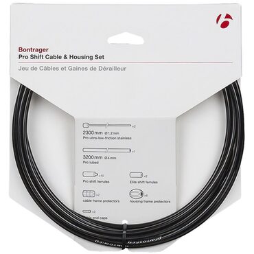Ensemble câbles et gaines de dérailleurs vélo route et VTT Bontrager Pro Shift 4mm
