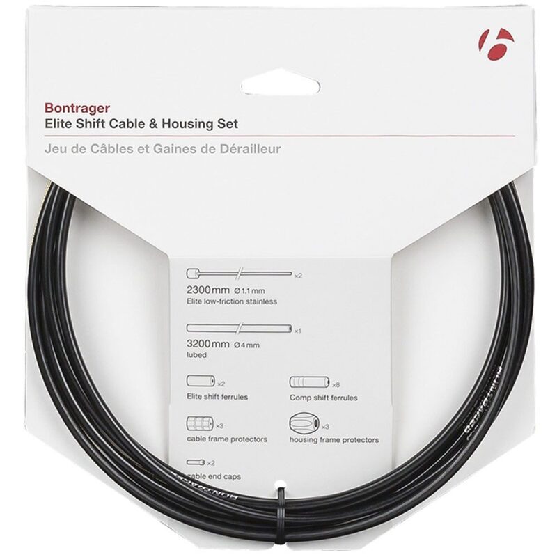 Set kabels en mantels voor derailleurs voor racefietsen en mountainbikes Bontrager Elite Shift 4 mm