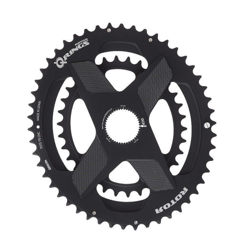 Ensemble plateaux ovalisés Rotor Spidering Qrings Direct Mount