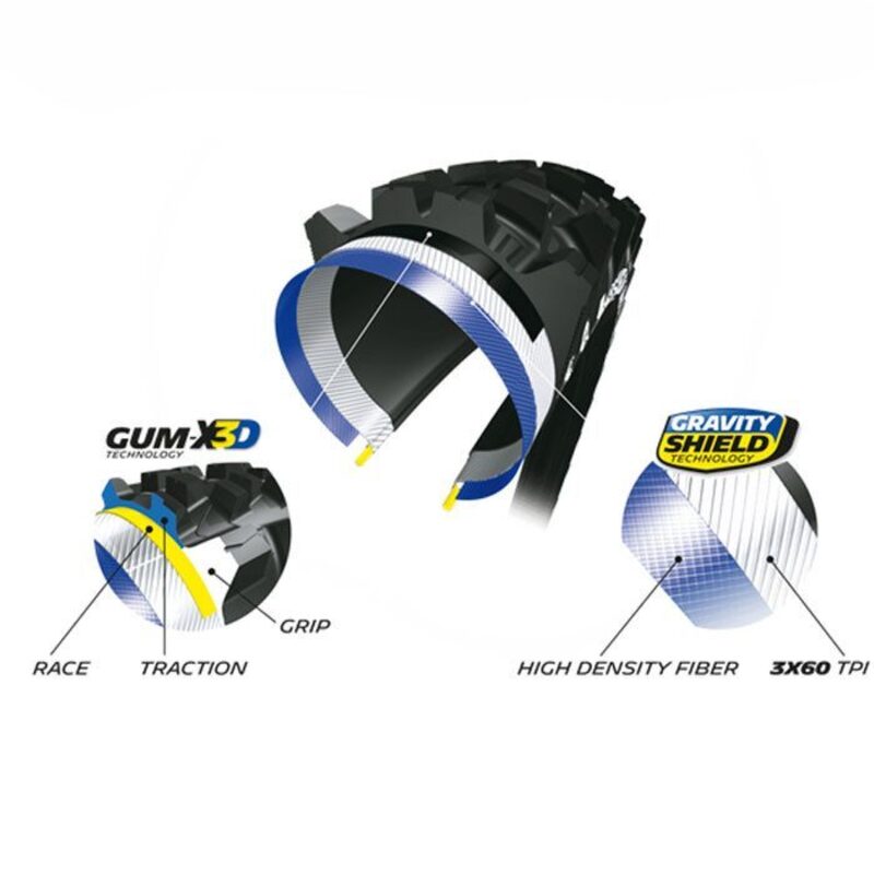 MTB-band Michelin 27,5 Wild Enduro Front GUM-X Tubeless Ready Flexibele beugels