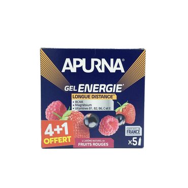 Boîte de 4 gels énergétique Gel Energie Longue Distance Apurna + 1 gratuit