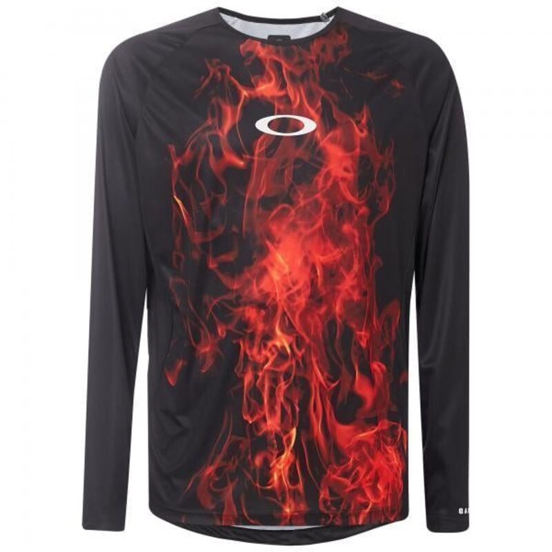 Maillot VTT manches longues Oakley MTB Tech Tee rouge 2019