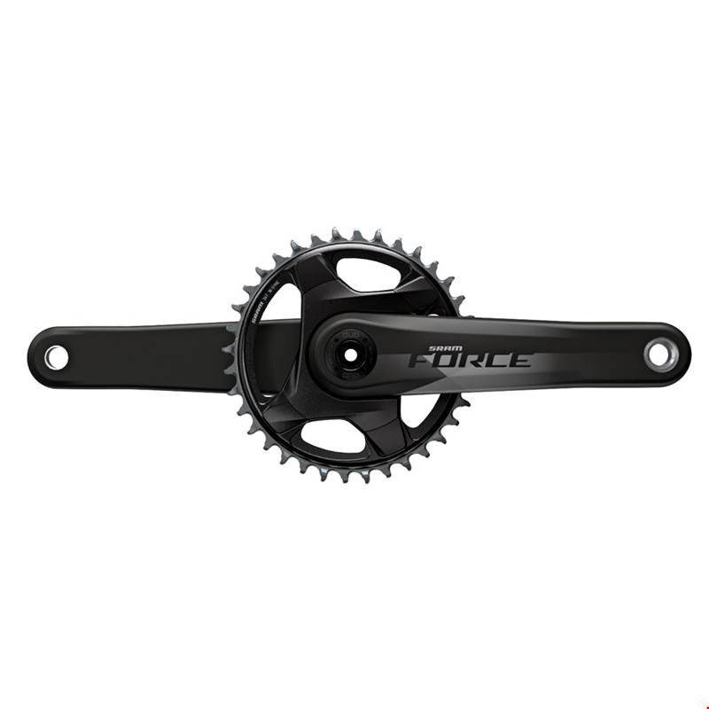 Sram Force AXS D1 DUB racefiets crankstel met enkel kettingblad en 12 versnellingen