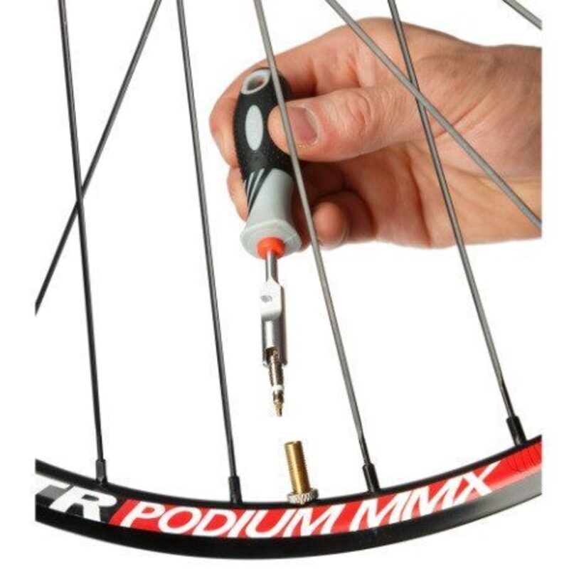 Presta-ventielkernverwijderaar en verlengstukken voor tubeless en slangen Var RP-42300