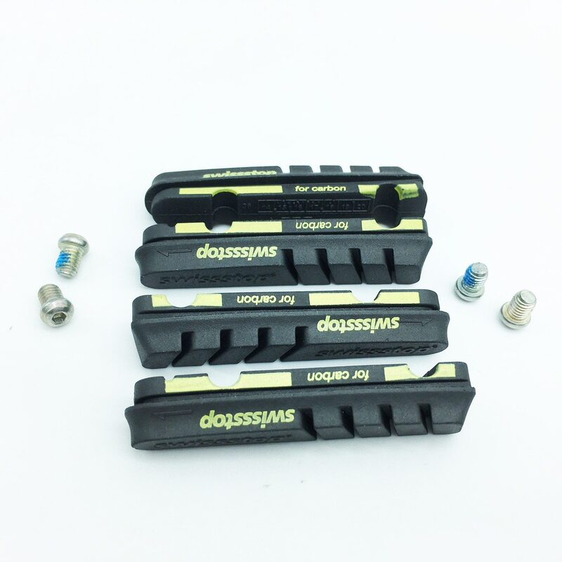 Lot de 4 patins Swissstop Flash Evo Black Prince pour jante carbone Lot de 4 patins Swissstop Flash Evo Black Prince pour jante carbone