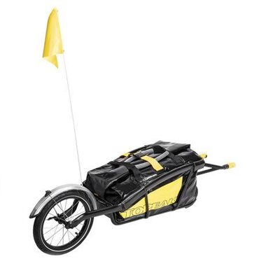 Fietsaanhanger Topeak Journey Trailer TX met Drybag-koffer voor wielen met steekas