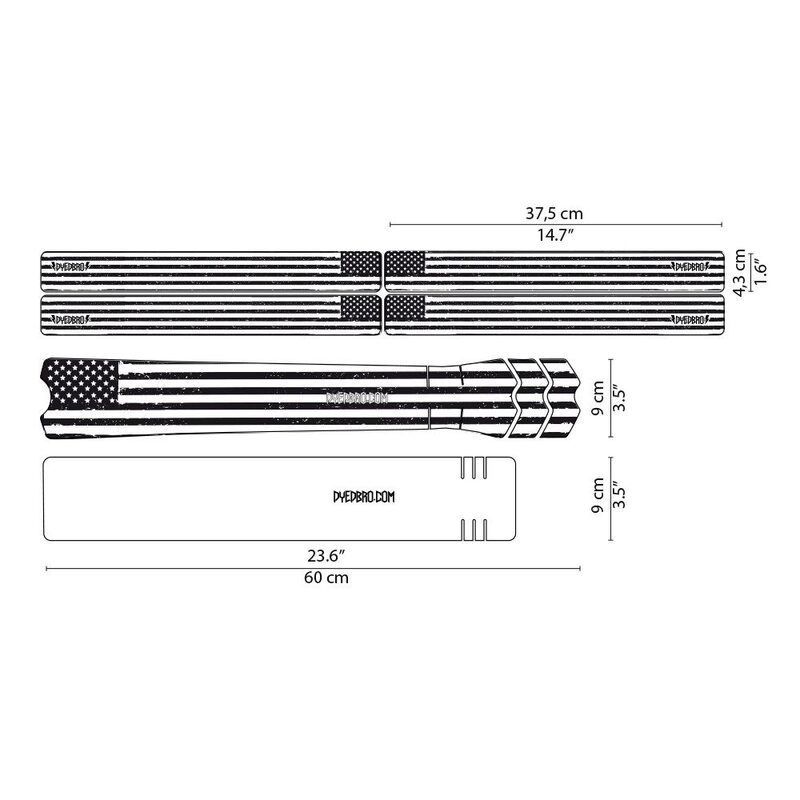 Bande de protection de cadre de vélo adhésive Dyedbro American Flag