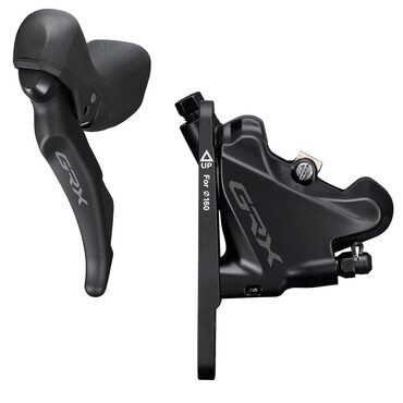 Shimano GRX RX600 hydraulische linkerhandgreep met RX400 Flat Mount remklauw