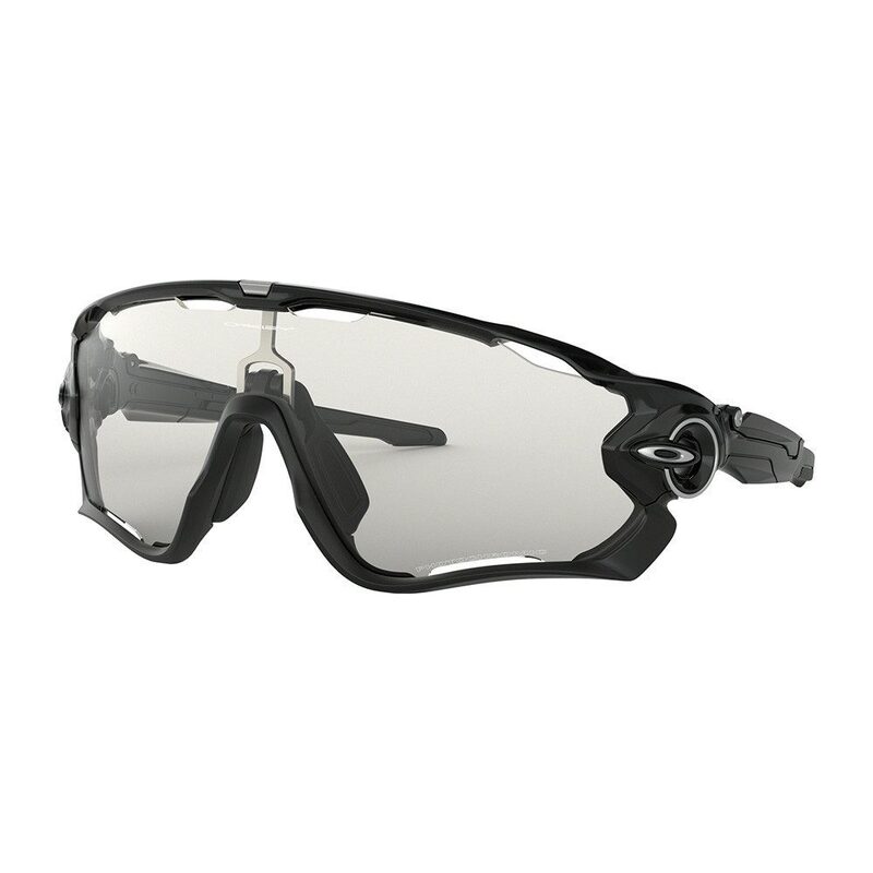 Oakley Jawbreaker fietsbril Polished Black/Clear to black photochromic