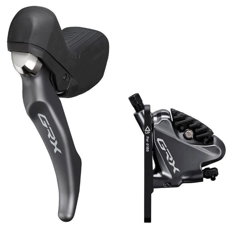Poignée gauche double plateau Shimano GRX ST-RX810 avec étrier de frein flat mount 1000mm