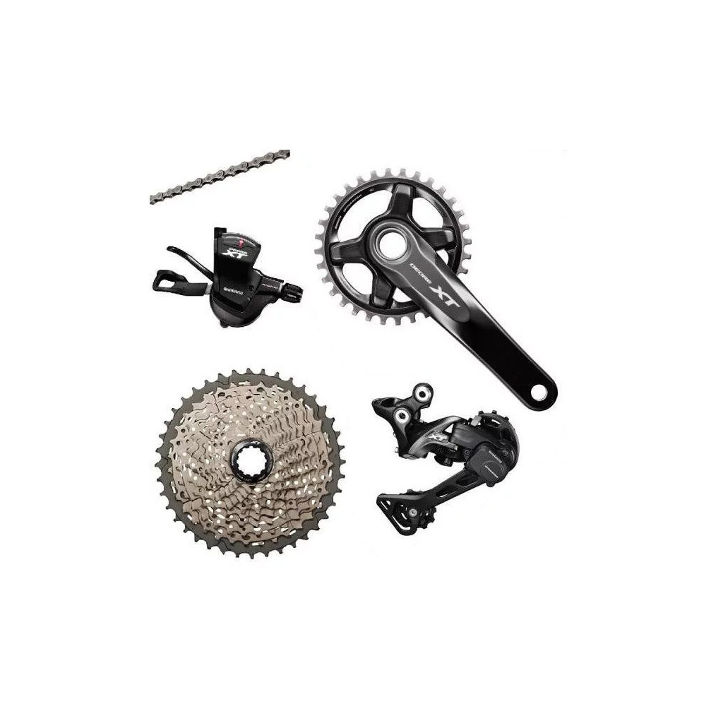Cassette Kit Mono Plateau Vtt Shimano Xt Kit Bielles Plateau