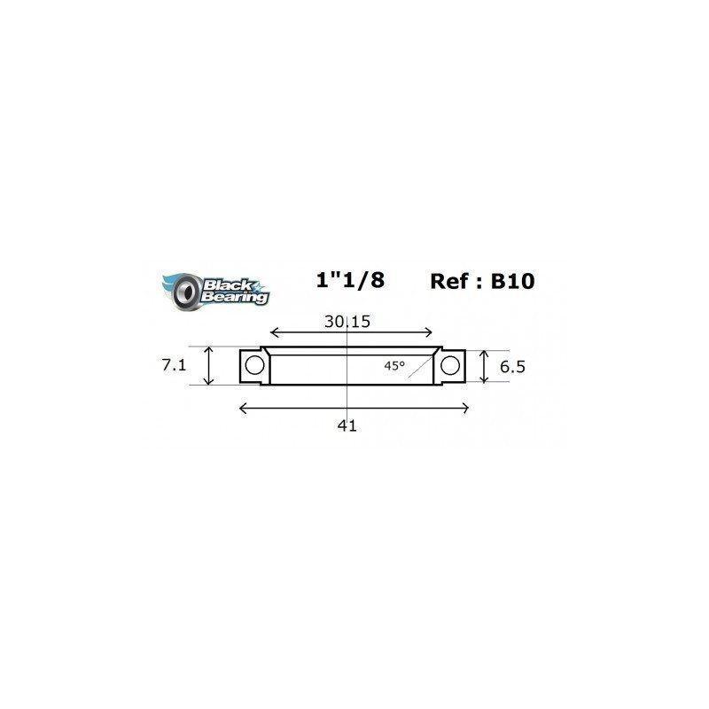 Roulement de direction Black Bearing B10 1"1/8 30.15x41x6.5/7.1 mm 45x90°