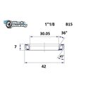 Roulement de direction Black Bearing B15 1"1/8 30.05x42x7 mm 36x45°