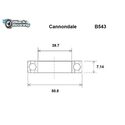 Roulement de direction BlackBearing B543 Cannondale Headshock 1"1/8 39.7x50.8x7.14 mm