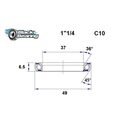 BlackBearing C10 1"1/4 37x49x6,5 mm 36x45° stuurlager