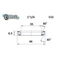 Roulement de direction BlackBearing C12 1"1/4 35x44x6.5 mm 36x45° Roulement de direction BlackBearing C12 1"1/4 35x44x6.5 mm 36x45°