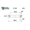 Roulement de direction BlackBearing C14 1"1/4 36.8x45.8x6.5 mm 45x45°